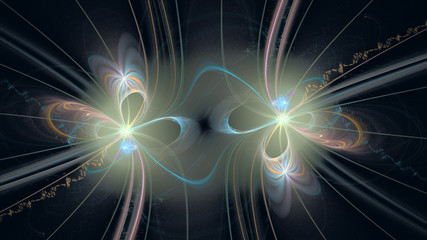 Abstract fractal Flowers Bows