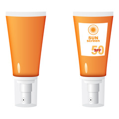 Sunscreen vector illustration