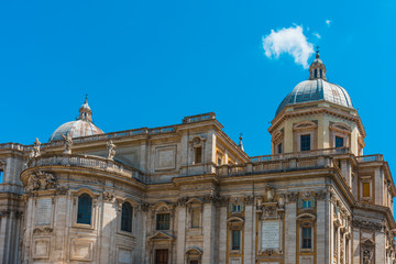 Fototapeta na wymiar Walls and domes of Santa Maria Maggiore