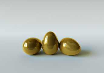 3D rendering, Golden Egg Set