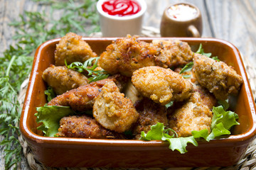 Fresh chicken nugget homemade