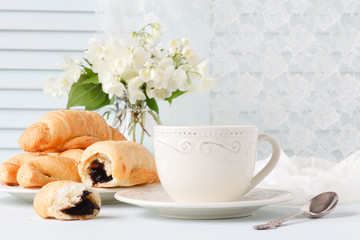 Croissant with berries