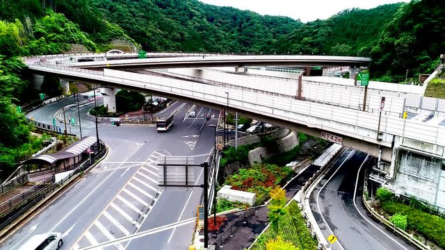 Aerial : Mega junction in Japan Fly up
