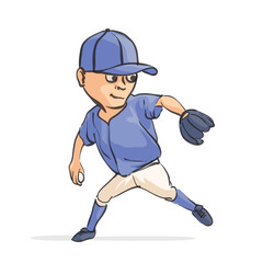 Cartoon baseball player