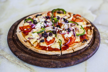 Healthy Mediterranean Pizza