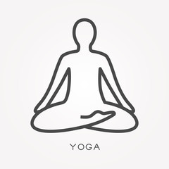 Line icon yoga