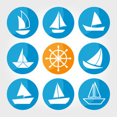 Segelboote Icons