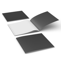 black square brochure book magazine template