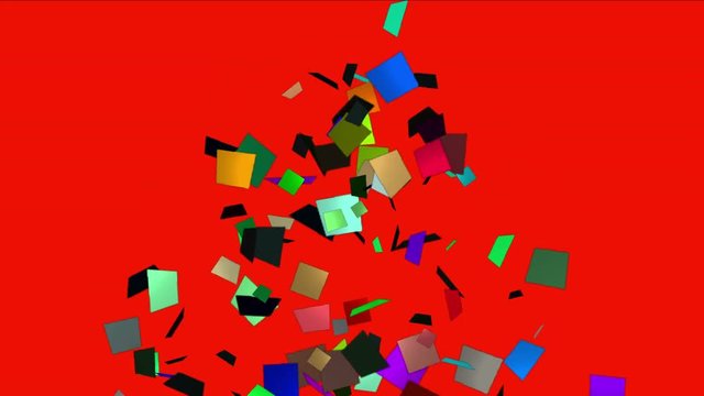 4k Falling color paper card scrap,explosion shred,weddings fireworks particles,holiday celebration celebrate,fun pollution spread background.