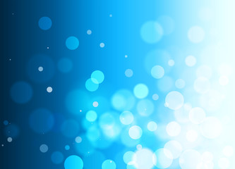 Abstract blue background with bokeh effect, gradient, circles
