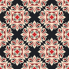 Damask seamless tiles vector design