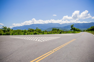 Trees and roads in Chishang,Taitung,Taiwan