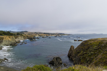 Fototapeta na wymiar Bodega Bay is a shallow rocky inlet on the California coast sandwiched between Sonoma County and Marin County
