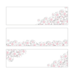 White flowers banner