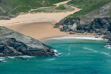 Vue aérienne de la côte sauvage de Belle-Ile en France