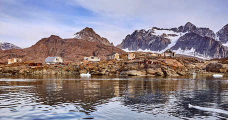 old house in greenland fjord