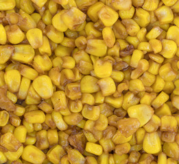 Close view of barbecue seasoned corn.
