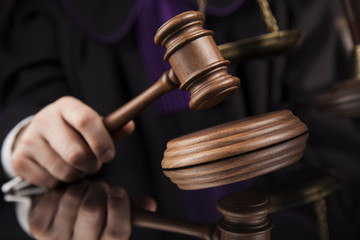Courtroom, Law theme, mallet of the justice