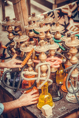Shishas in a restaurant