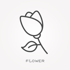Line icon flower