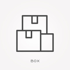 Line icon box