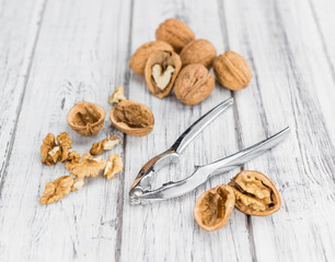 Walnuts (selective focus, close-up shot)