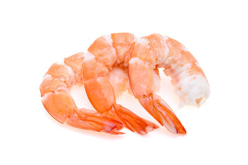 shrimps isolated on white background