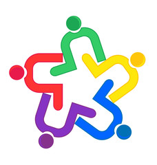 Teamwork Clip Hug Logo