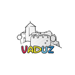 Obraz premium Vaduz beautiful sketched icon