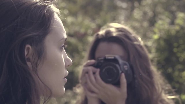Beautiful Photographer Takes Photos Of Mixed Race Model In Nature (Slow Motion)