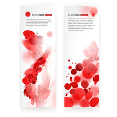 Blood cells vertical medical banners