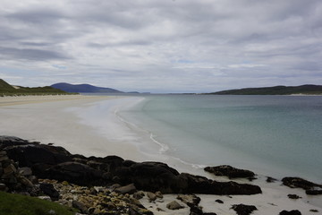 Wundershöner, riesiger Sandstrand, Seilebost und Luskentyre, Isle of Harris, äussere Hebriden, Schottland