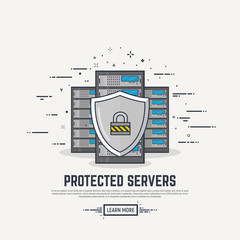 Server protection line illustration