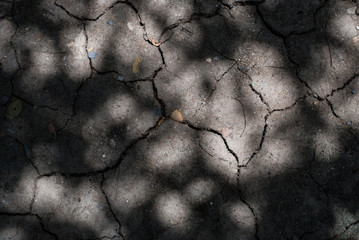 The ground is cracked