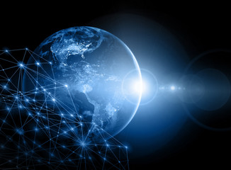 Earth from Space. Best Internet Concept of global business from concepts series. Elements of this image furnished by NASA. 3D illustration