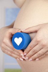 Heart, Beautiful Pregnant Woman belly
