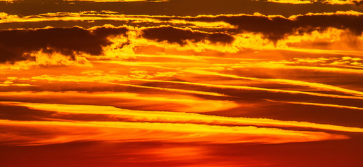sunset sky red and orange colors landscape