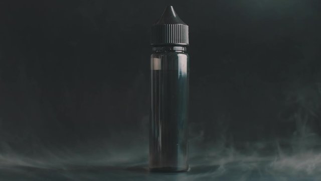 Cinemagraph Loop 60ml Vape Liquid Juice Bottle Surrounded by Smoke