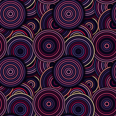 Abstract Geometric Circles Seamless Pattern