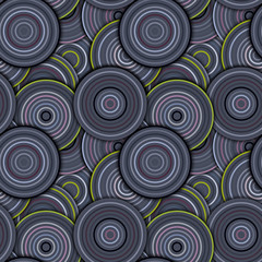Abstract Geometric Circles Seamless Pattern