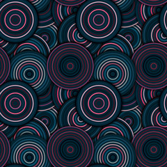 Abstract Geometric Circles Seamless Pattern