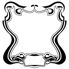 Cadre Art nouveau. Vecteur sur fond blanc 