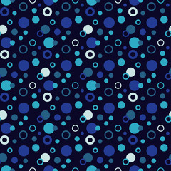 Colorful Bubbles seamless pattern. Polka dot pattern. Vector illustration. Textile rapport.