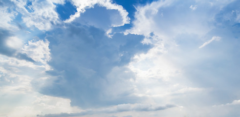 Clouds over blue sky, background texture