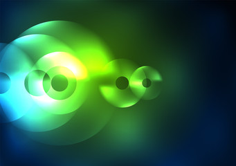 Glowing circles in the dark