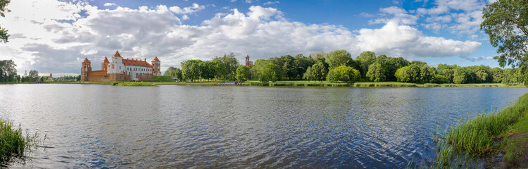 Panorama of  Mir Castle in Belarus