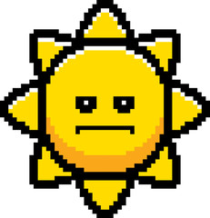 Serious 8-Bit Cartoon Sun