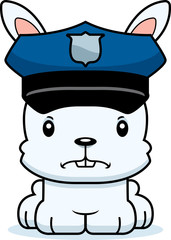Cartoon Angry Police Officer Bunny