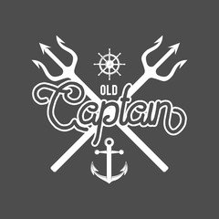 set of yachting badges and logos