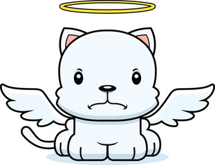 Cartoon Angry Angel Kitten